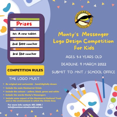 Monty's Messengers Logo Competition Flyer