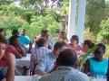 Breakfast at the Trust, view out to the botanic garden