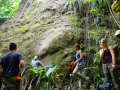 Professor and Students working on the site