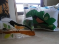 Fused glass and pillow - unique piece