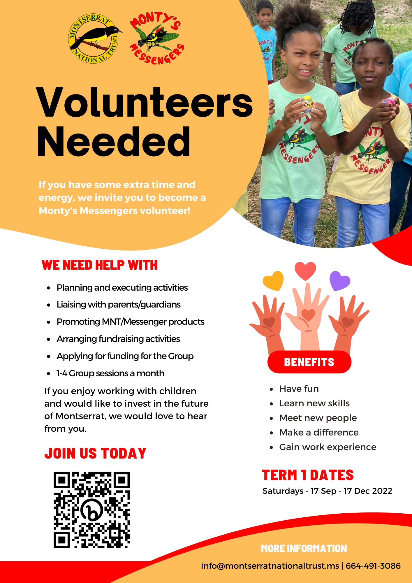 Copy-of-Orange-Volunteer-Recruitment-Flyer - Montserrat National Trust